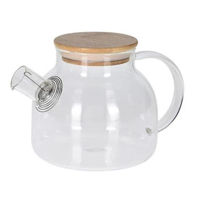 Чайник заварочный Excellent Houseware 20942 sticla 1l, capac din bambus