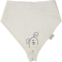 Bavețică BabyJem 837 Bavetica din muselina cu suport pentru suzeta Ecru