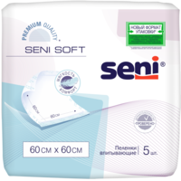 Впитывающие пеленки для постели Seni Super Soft, 60x60 см, 5 шт.