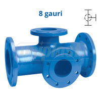 cumpără Teu fonta cu 2 planuri cu flanse pentru hidrant D.100 x 100 x 100 PN16, L=360 mm (8 gauri) în Chișinău