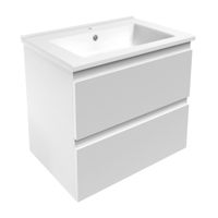 Комплект мебели 65см Imprese LORETA, белый: тумба подвесная, 2 ящика + умывальник накладной арт i11041