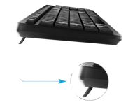 Wireless Keyboard & Mouse Genius KM-8200, 12Fn keys, Spill resistant, 1xAAA/1xAA, Black/Grey