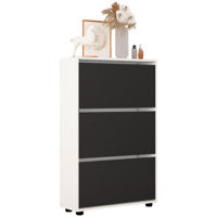 Raft pentru încălțăminte Mobildor-Lux Leo 100x27x125H cm White/Anthracite