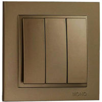 Выключатель электрический Mono Electric Выключатель 3кл. бронза Despina