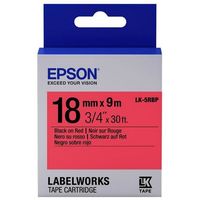 Tape Cartridge EPSON LK5RBP; 18mm/9m Pastel, Black/Red, C53S655002