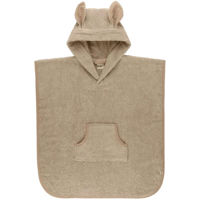 Accesoriu pentru baie BIBS 9418245 Prosop Poncho cu gluga si urechiuse Kangaroo, Vanilla