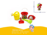 Набор игрушек для песка в ведерке "Утенок" 5ед, 23cm