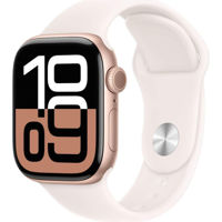 Ceas inteligent Apple Watch Series 10 GPS 42mm Rose Gold Aluminium Case with Light Blush Sport Band - M/L MWWJ3