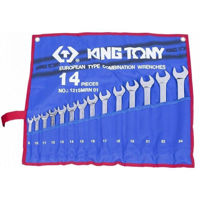 Ключ гаечный King Tony 1215MRN01 ключи комбинированные 8-24мм 14 пр. (Tetoron)