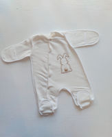 Slip cu flis Pampy (0-1 luni) Beige Rabbit