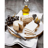 Tablou pe numere Strateg VA-3677 Plato de cascaval 40x50