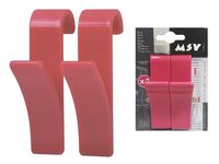 Крючки на полотенцесушитель MSV 2шт, розовые, пластик