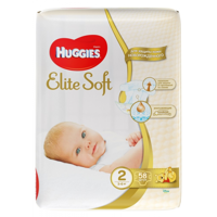 Подгузники Huggies Elite soft 2 (3-6 кг) 58 шт