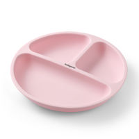 Силиконовая тарелка с присоской Babyono Pink