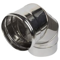 Угол дымоходный 90° неутепленный (inox 304-0.5mm)