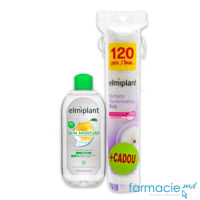 Elmiplant Skin Moisture Lotiune micelara ten normal mixt 25+ 400ml + Elmiplant Discuri demachiante DUO N120 CADOU