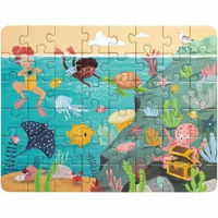 Puzzle Hape E1645 Set puzzle 3 în 1 Prietenii Oceanului