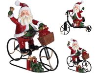 Сувенир "Дед Мороз на велосипеде" 17X8cm, керамика, 2 дизай