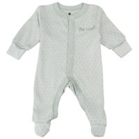 Haine pentru copii Minikin 25160562 Комбинезон Ажурный листик р-р62, серый светлый, унисекс