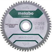 Диск отрезной Metabo 628667000 Panza fierastrau circular Multi CUT Classic FZ/TZ 305x30