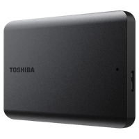 2.0TB (USB3.1) 2.5"  Toshiba Canvio Basics 2022 External Hard Drive (HDTB520EK3AA)", Black