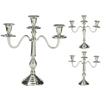Свеча Promstore 25848 Sfesnic metalic pentru 3 lumanari 30cm, argintiu