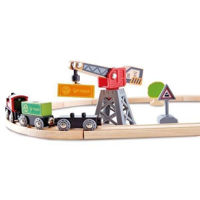 Конструктор Hape E3731 Set Tren livrare de mărfuri