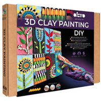 Набор для творчества Okto 10047 Tablou 3D cu plastilină aerată Air Clay 30x30сm: Patchwork Garden