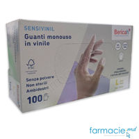 Manusi nesterile vinil SENSIVINIL fara talc hipoalergice Large Bericah