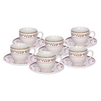 Чашка Tognana 54158 Set căni 6buc, Iris Charme cu farfurioare, portelan