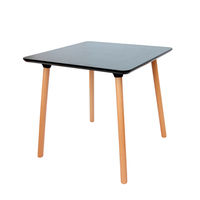 cumpără Masă cu suprafaţă şi picioare din lemn, 800x800x750 mm, negru în Chișinău
