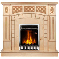 Камин электрический ArtFlame Amsterdam wood & Gala silver