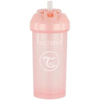 Поильник U-Grow 78588 Cana cu Pai, Roz Pastel, 360ml