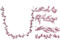 Ghirlanda de frunze 170cm, roz