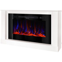 Șemineu electric ArtFlame Bernard mini & Adeli, 725x1215x300 mm, Alb