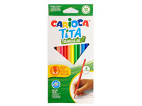 Set creioane colorate 12buc Carioca Tita Triangular