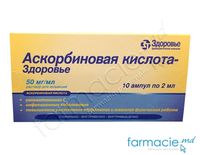 Acid ascorbic 50 mg/ml 2ml sol.inj. N5x2 (Zdorovie)