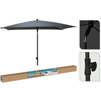 Зонт садовый Promstore 55442 Umbrela de soare, 125x00cm, 8 spite arcuite, gri