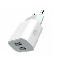 Wall Charger XO + Type-C Cable, 2USB, 2.4A, L75, White