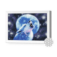 Картина по номерам Art Gallery JS27633 Mozaic cu diamante 20x30cm Urletul la luna