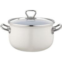 Кастрюля Emalia Pleszew 0G2354 BLISS 20cm, emailata, 3.8L, crem