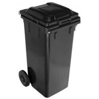 Урна для мусора Hydro S Tomberon cu capac si roti, 120 L, negru 8001208