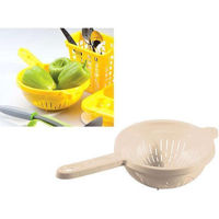 Дуршлаг Бытпласт 45699 с ручкой Phibo 19cm пластиковый