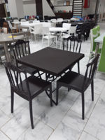 Комплект стол CT064 Palmiye Rattan + 4 стула CT 025-R коричневых