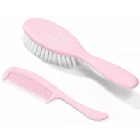 Набор для ухода за малышом BabyOno 0569/03 Pieptene si perie naturala p/u parul copiilor roz BO