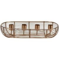 Свеча Holland 48291 Gold Подсвечник металлический на 4 свечи 28x12x6cm