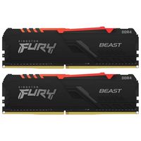 32GB DDR4-3733MHz  Kingston FURY Beast RGB (Kit of 2x16GB) (KF437C19BB1AK2/32), CL19-23-23, 1.35V