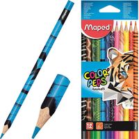 Creioane colorate MAPED Animale,12 culori