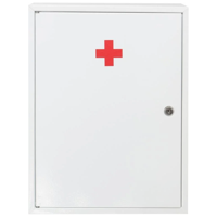 Шкаф-аптечка металлическая для медикаментов с 2 полками, 450х380х80 мм, белый