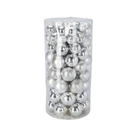 Decor de Crăciun și Anul Nou Promstore 36859 Set globuri 100buc, "Silver", plastic